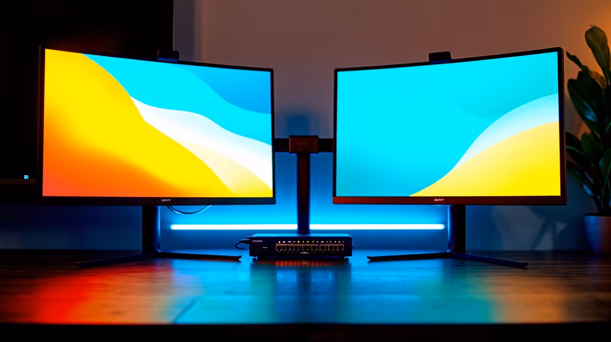 How to Set Up Dual Monitors with network switch in SA
