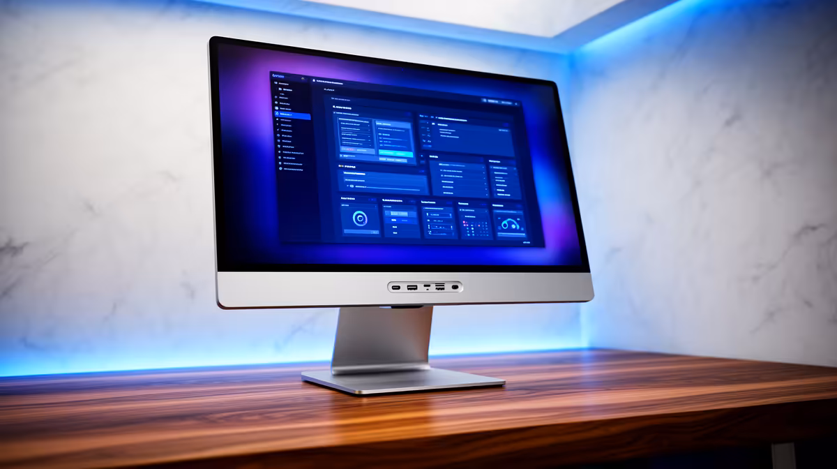 simplify your desk setup using a: panel, ports and refresh
