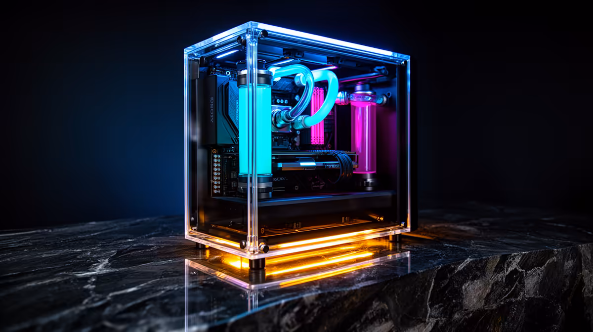 Using a Mirror Display Stage to Showcase Internal PC