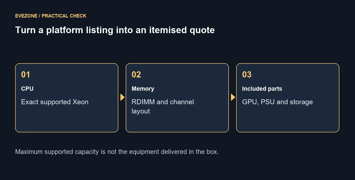 Turn a platform listing into an itemised quote