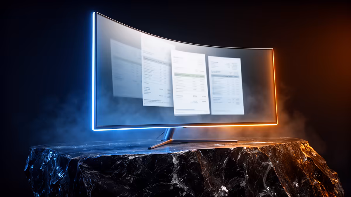 Curved Monitor Enough for Invoicing and Quotes in South