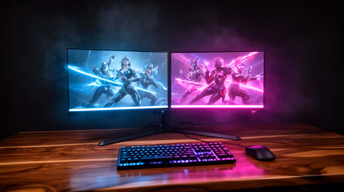 Dual-monitor Setup Enough for a Lounge Entertainment Setup