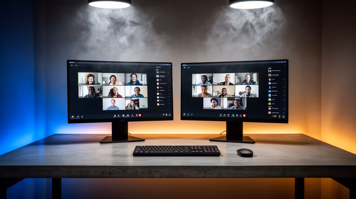 Dual-monitor Setup Enough for Video Calls and Teams
