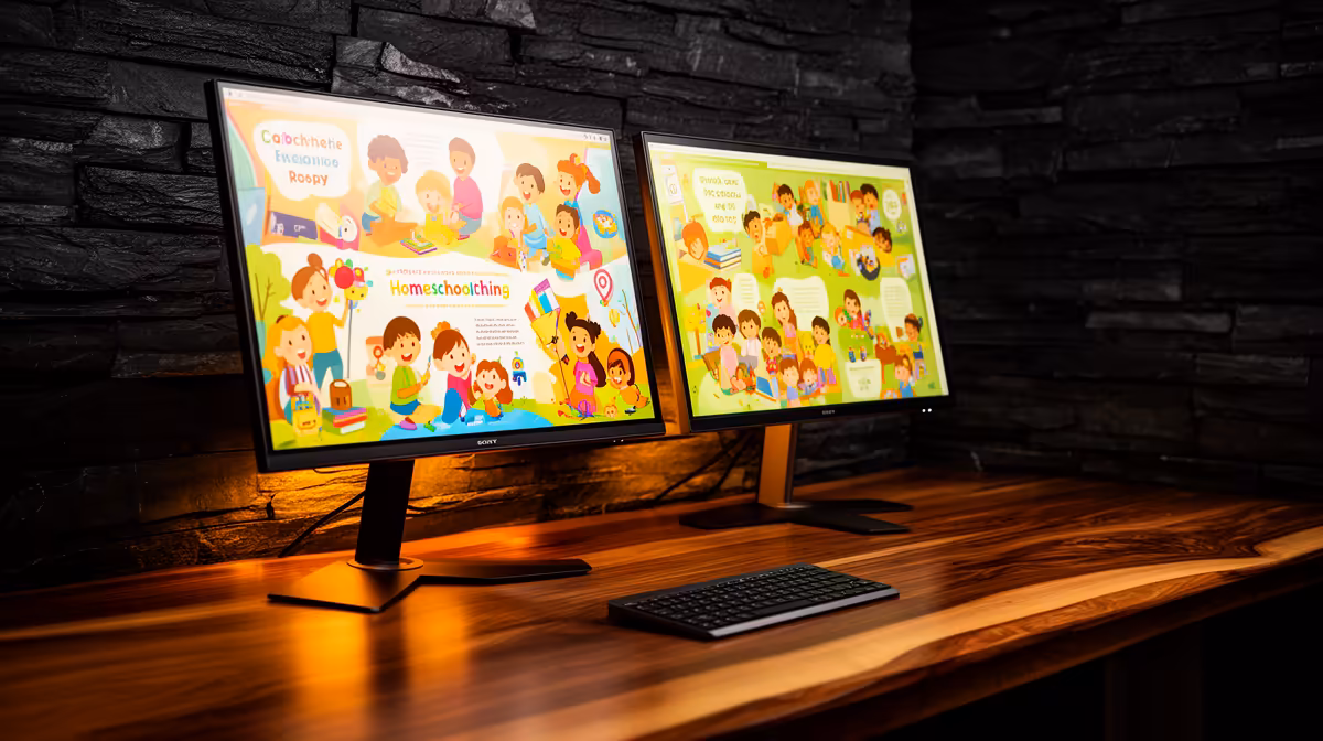 Dual-monitor Setup the Right Choice for a Homeschooling