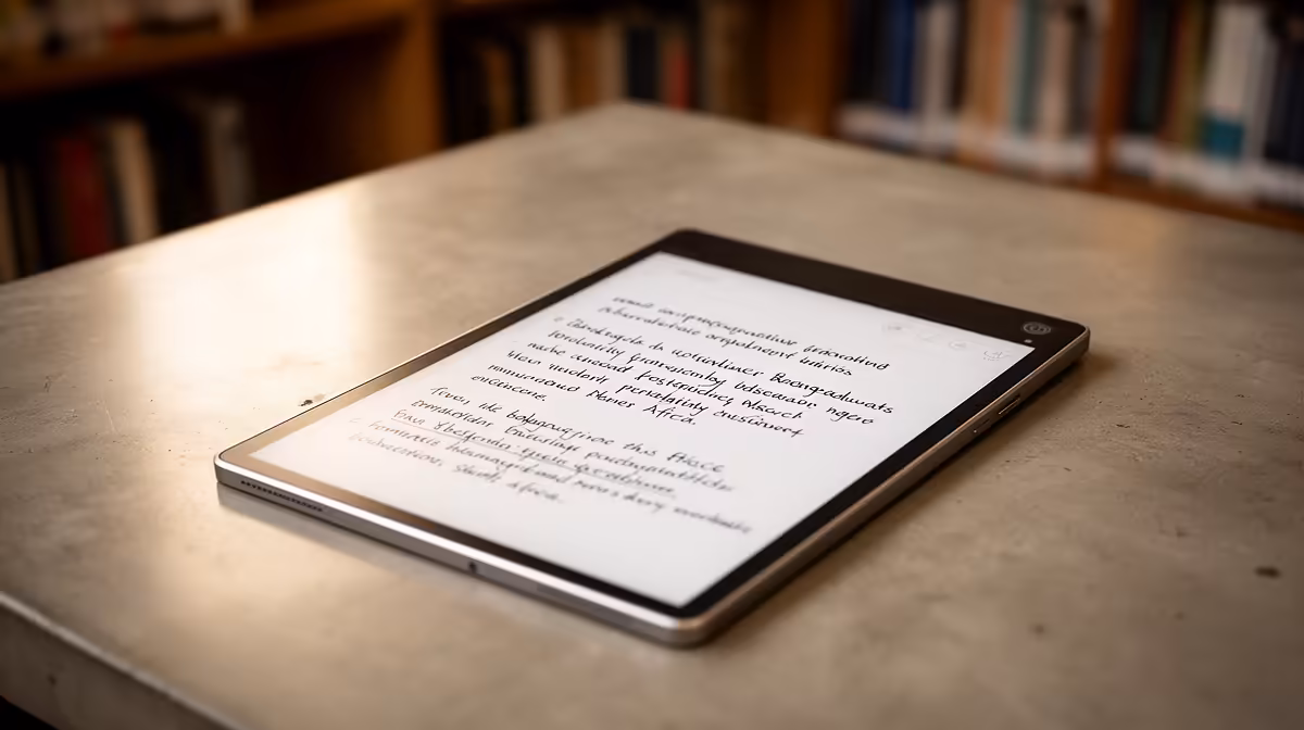 Note-taking Tablet the Right Choice for a Postgraduate
