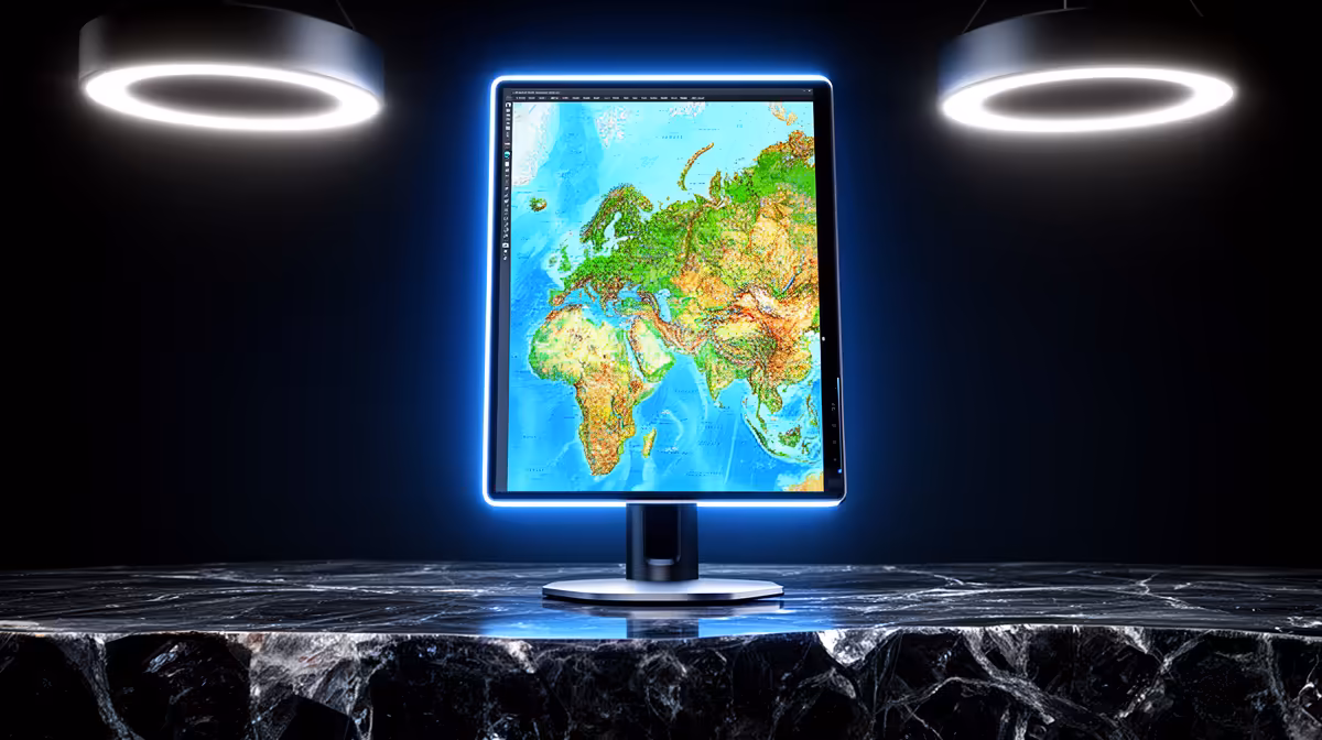 Vertical Monitor Enough for QGIS and Mapping in South