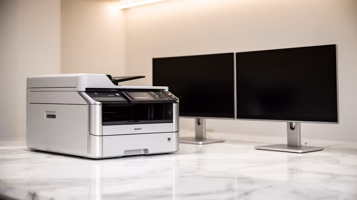 All-in-one Printer Worth It for a Tidy Two-screen Desk
