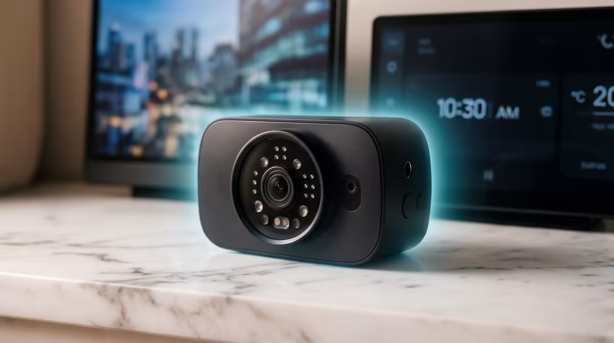 Indoor Pet Camera Worth It for a Tidy Two-screen Desk