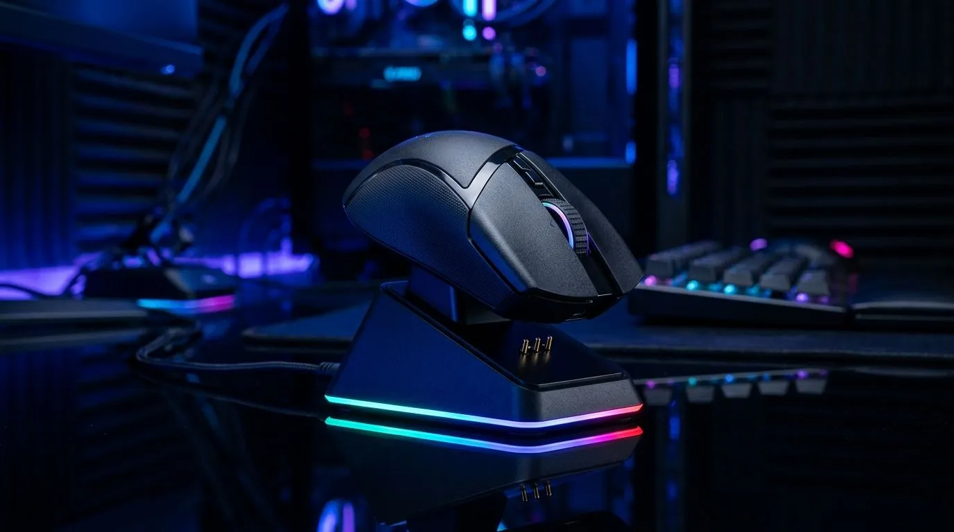 RGB dock mouse for work and play
