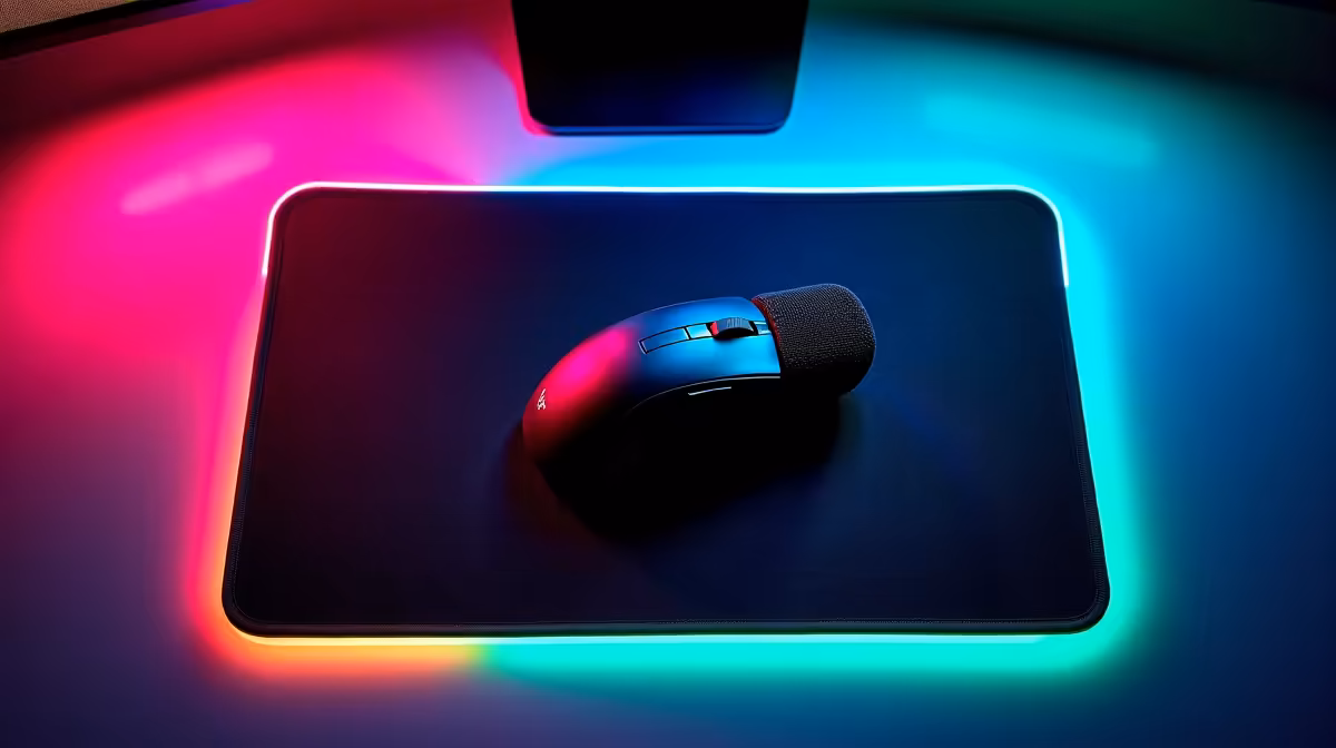 Is microphone for streaming Compatible with mouse pad?