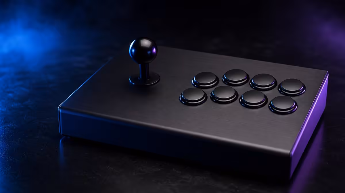 Its Sanwa layout targets deliberate arcade input