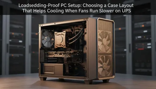 Loadshedding-proof PC case layout to improve cooling on UPS