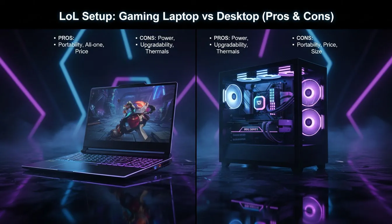 LoL setup: laptop vs desktop guide