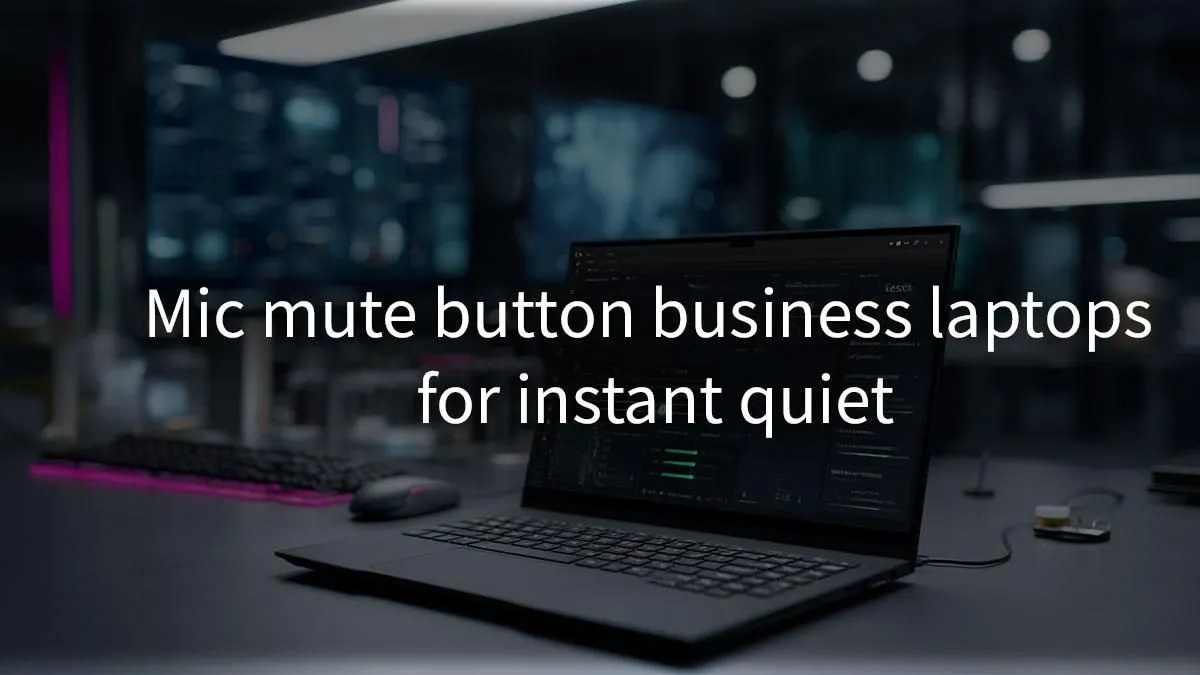 Instant Mic Mute on Top Business Laptops