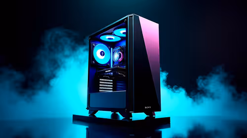 Minimalist Intel Core Ultra 7 RX 9070 XT Gaming PC Setup