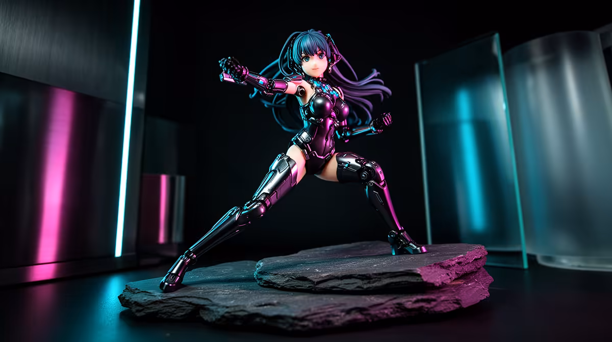 Futuristic Figure, Modern Spaces