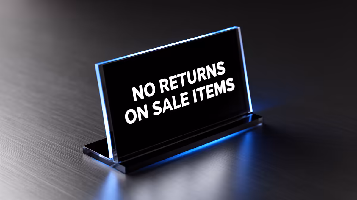 Sale Stickers Don't Cancel Statutory Rights