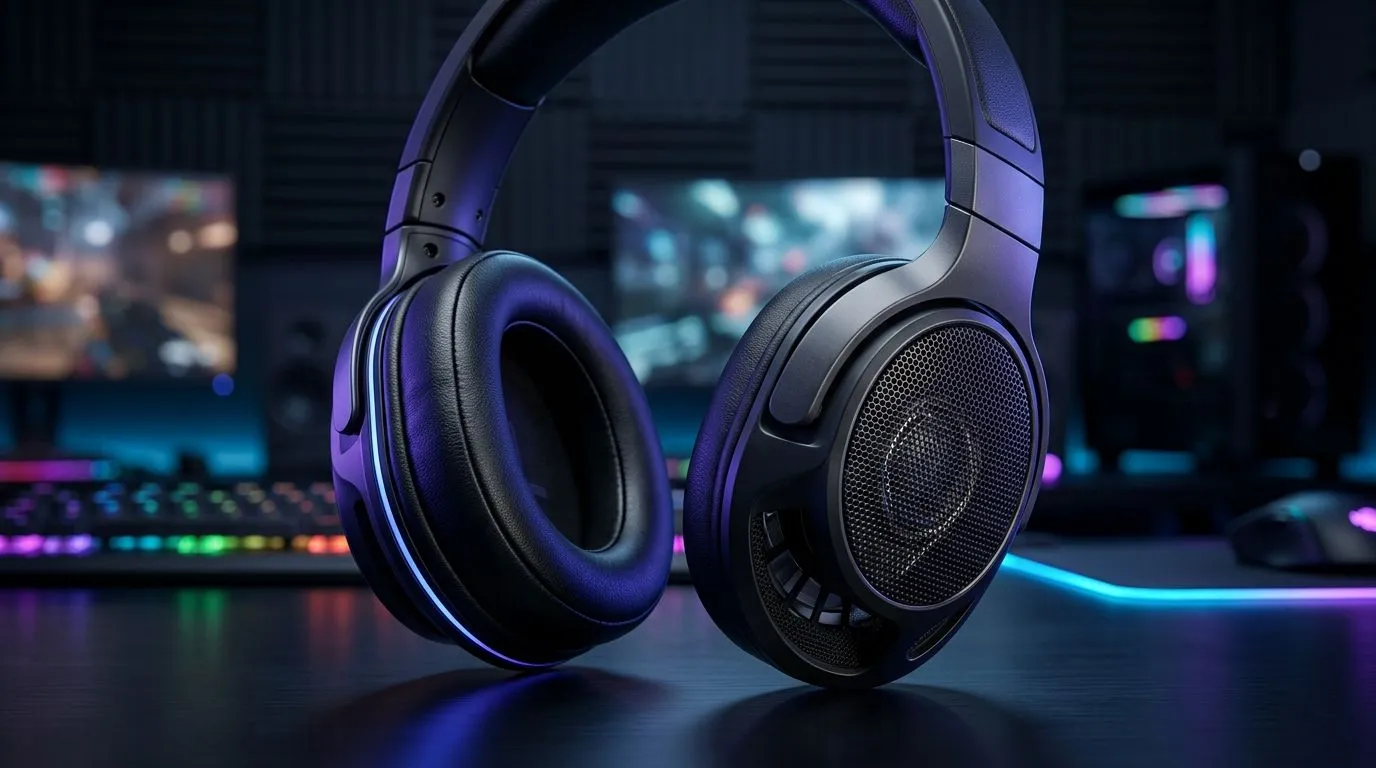 Which headset style helps shared gaming spaces?