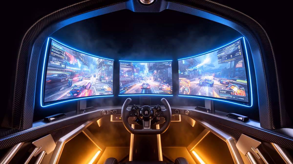 OLED Monitors for racing wheel cockpits buying signals