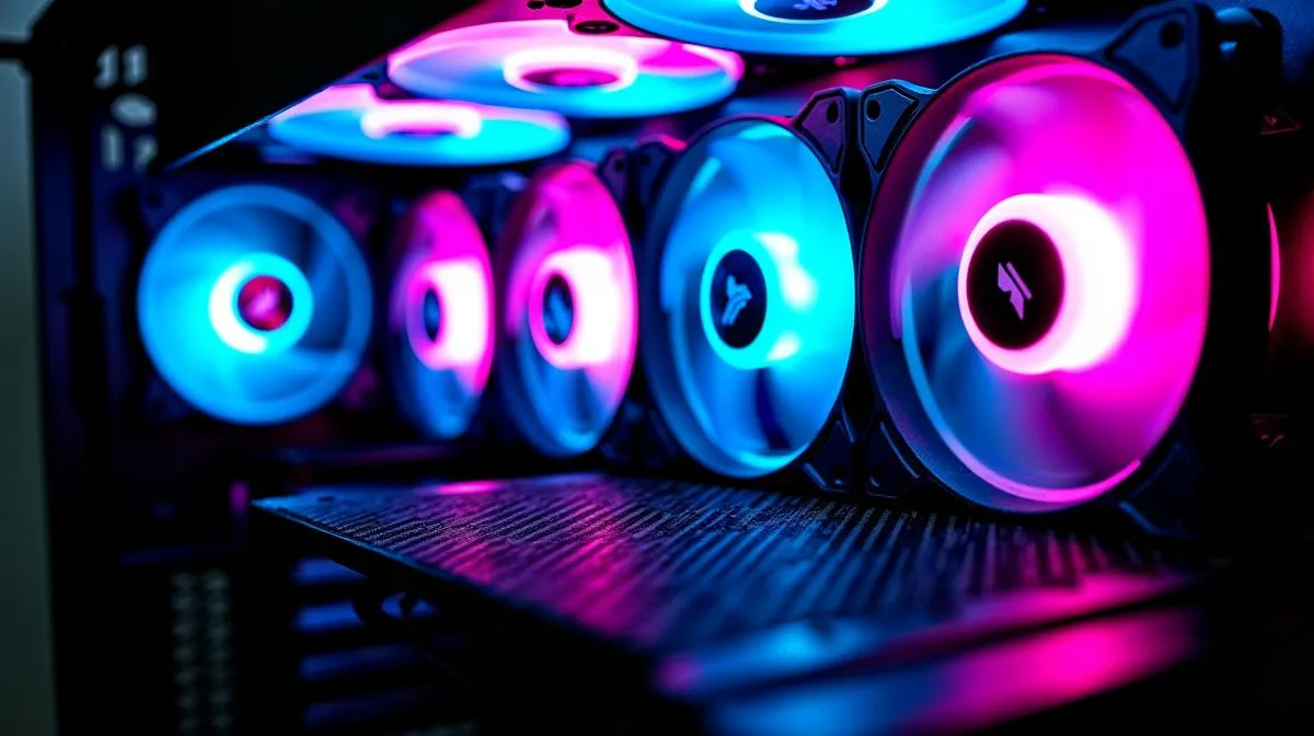Place 5x 120mm ARGB fans for even airflow and glow