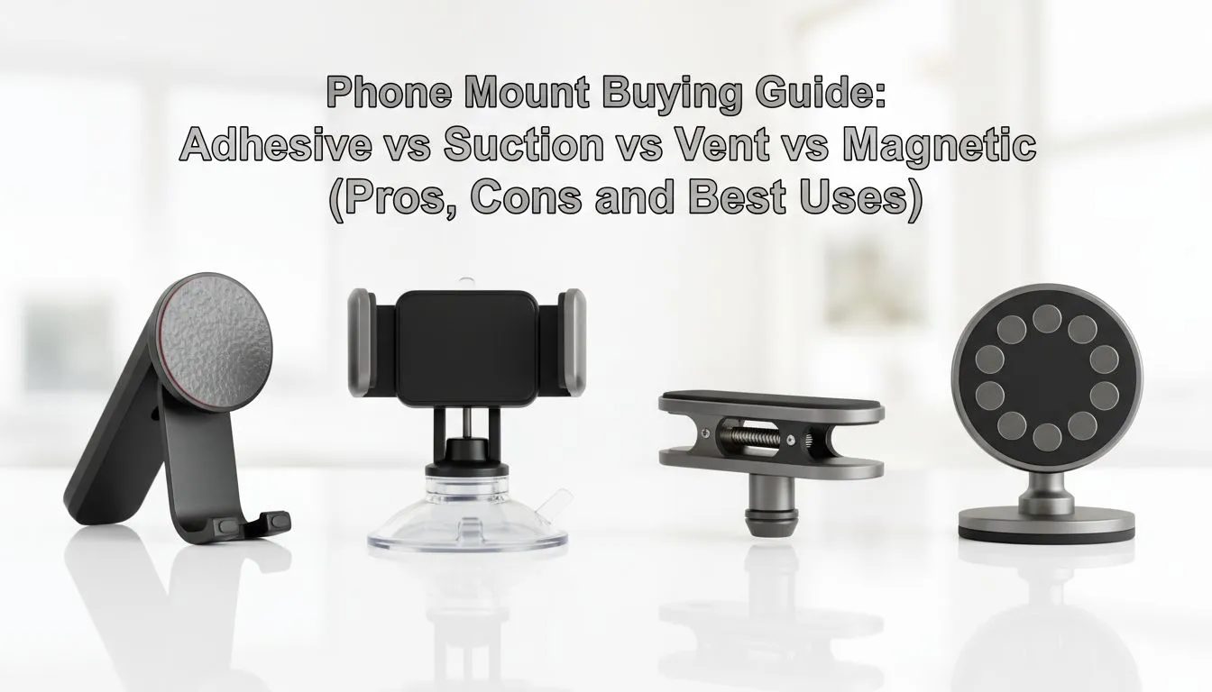 Adhesive vs Suction vs Vent vs Magnetic