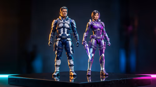 POP UP Parade Figure Display: Showcasing David & Lucy