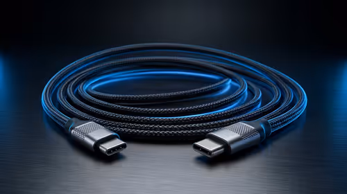 Prevent Desktop Cable Fraying with Braided 1.6m Type-C
