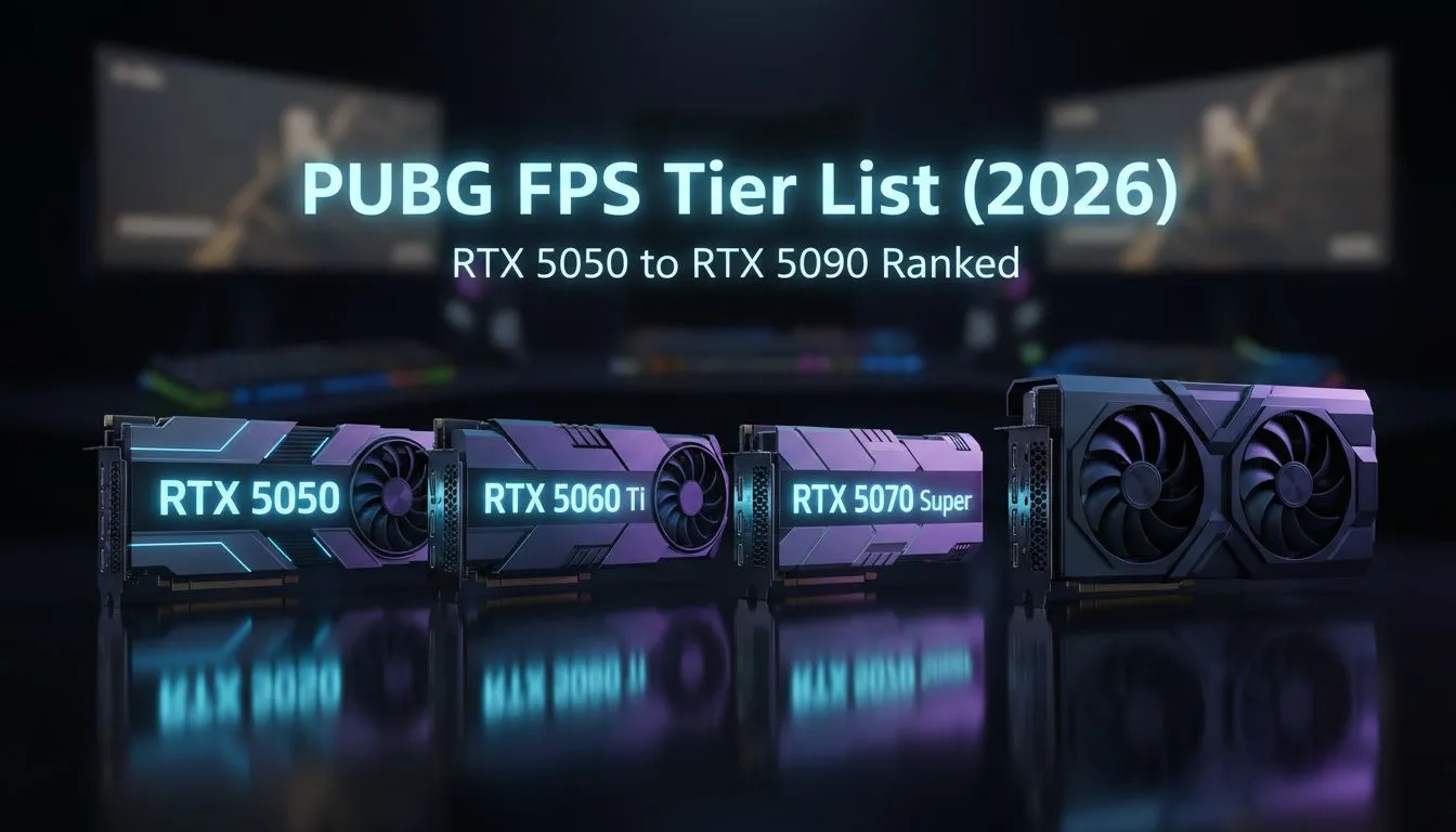 RTX 5050-5090 PUBG FPS Rankings