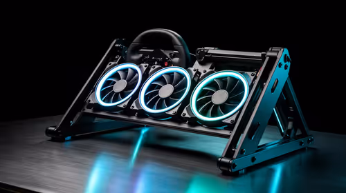 Racing wheel cockpits hardware plan: when case fans matter and when they do