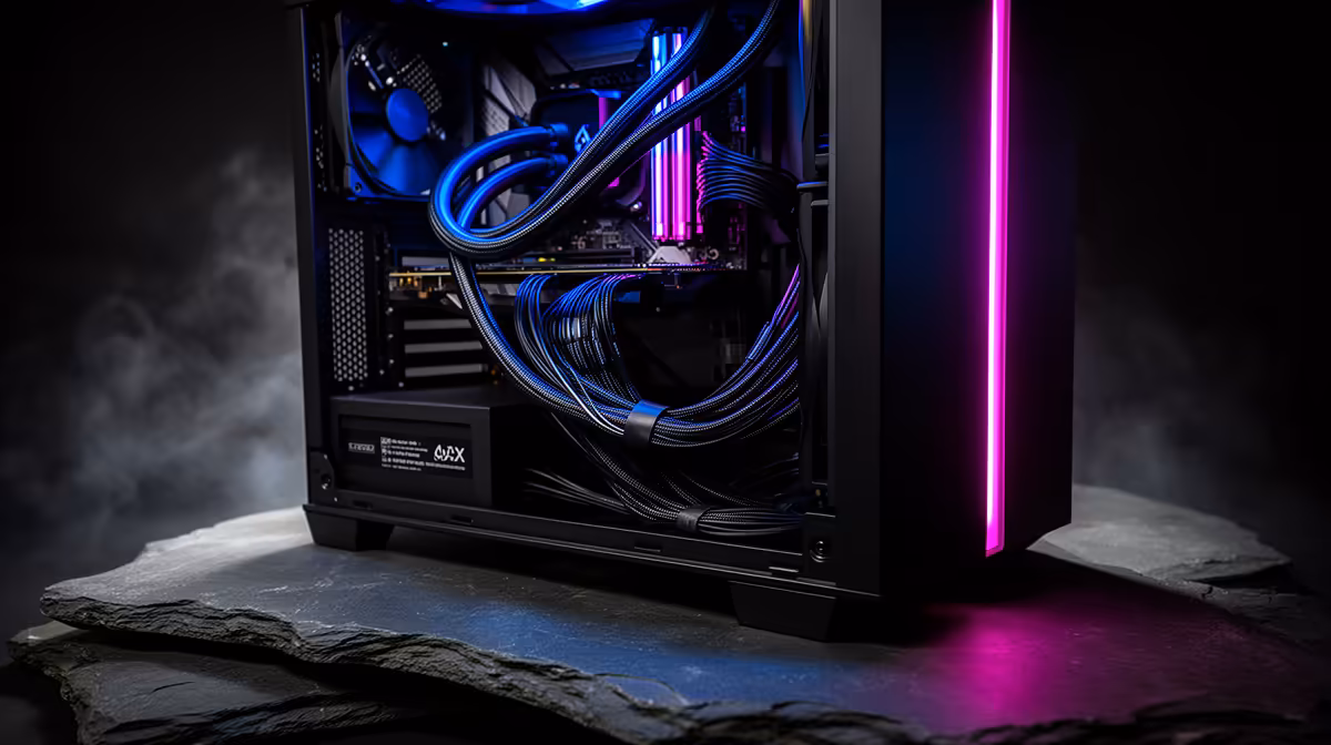 Reducing Cable Clutter in a Spacious Mid-Tower ATX