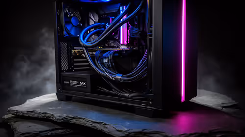 Reducing Cable Clutter in a Spacious Mid-Tower ATX Interior