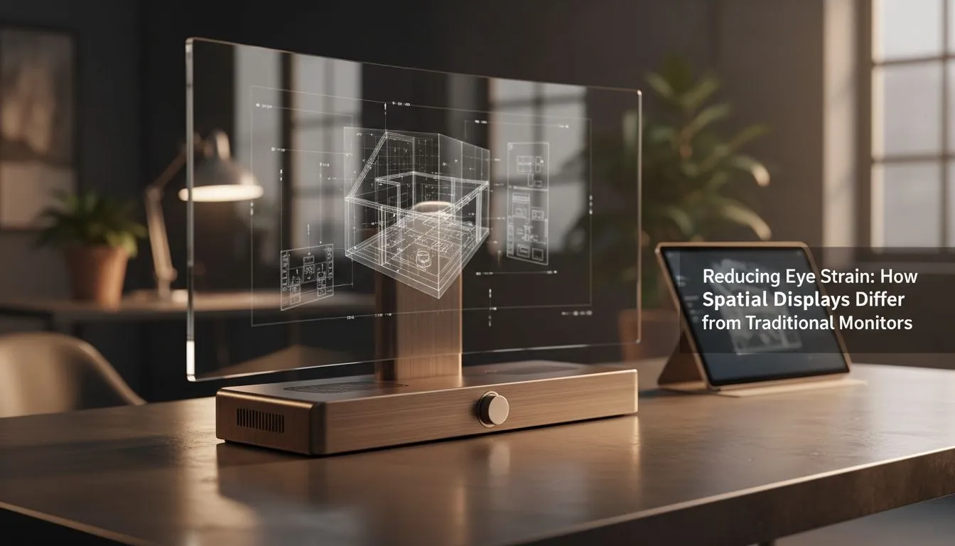 Why spatial displays reduce eye strain