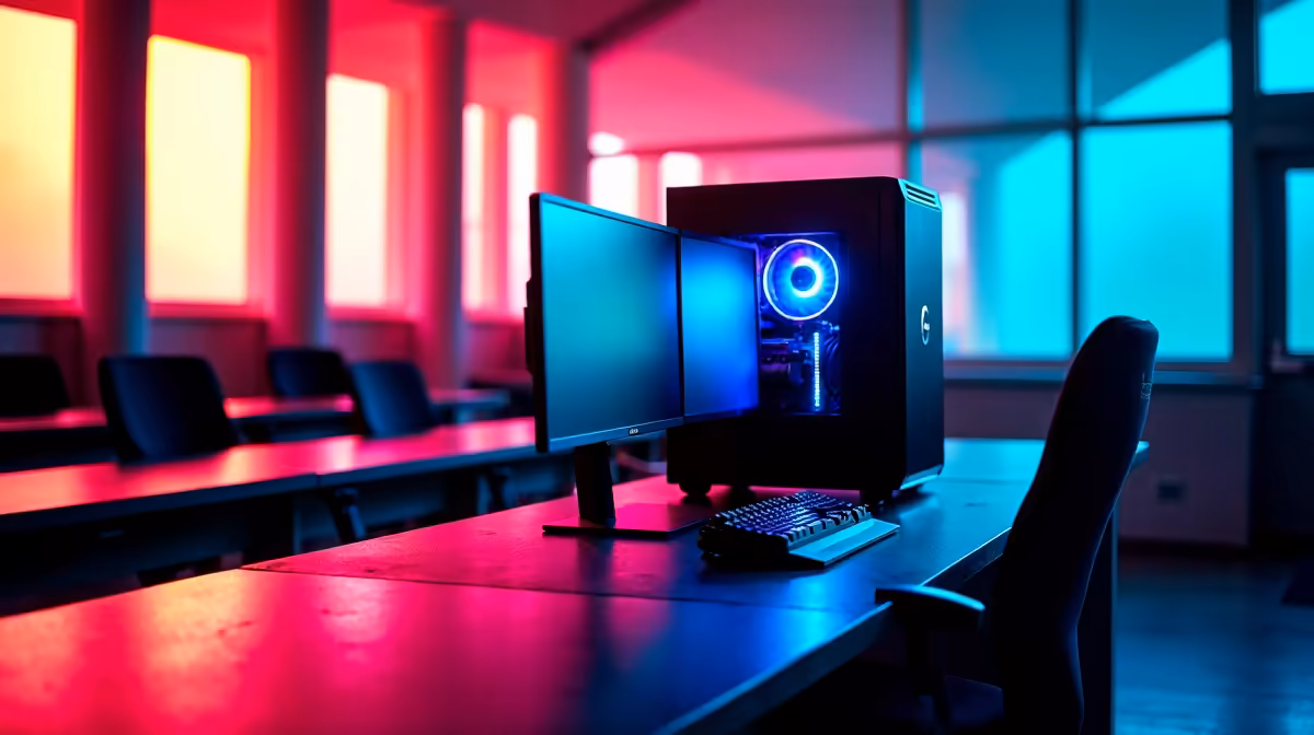 Res-room gaming setup at UCT build plan