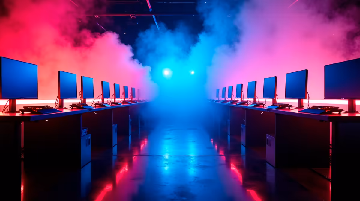 Res-room gaming setup at UKZN build plan