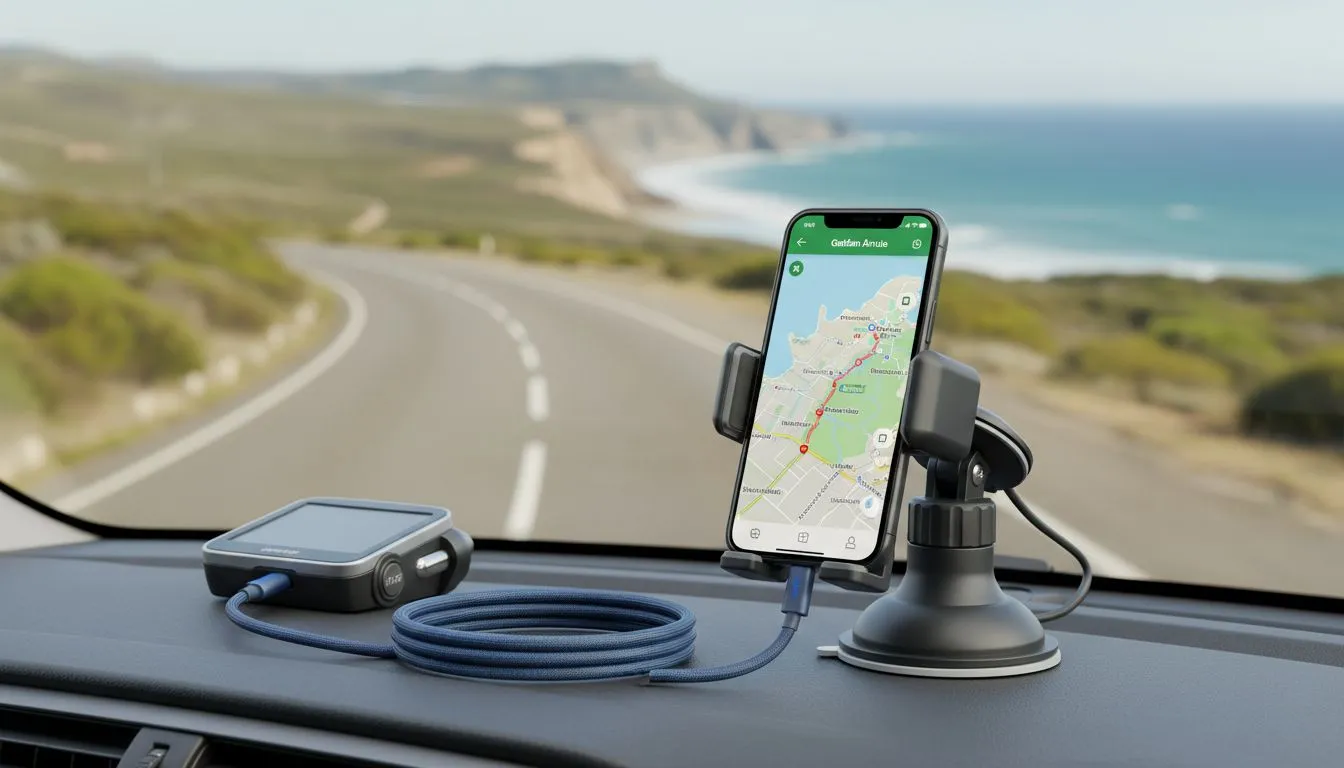 Phone mount, charger & navigation