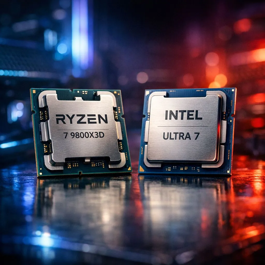 1% Low FPS: Ryzen 9800X3D vs Ultra 7