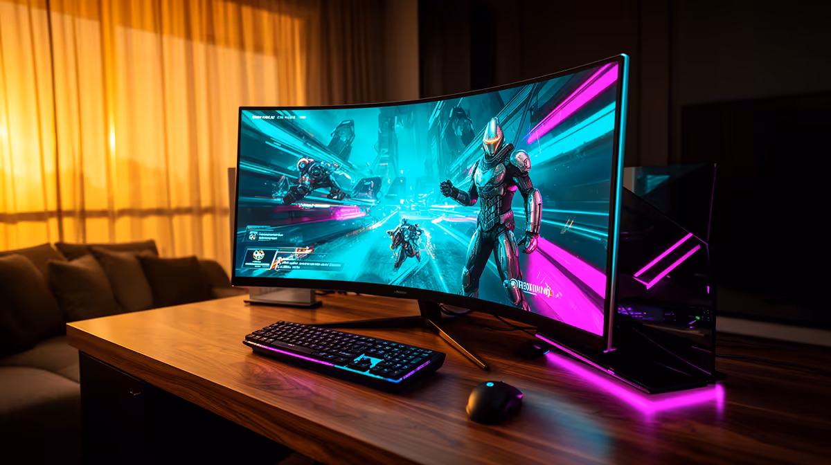 Setting Up a Curved Monitor At Home in Benoni