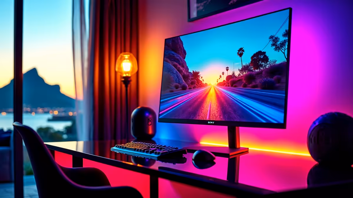 Setting Up an OLED Gaming Monitor At Home in Cape Town