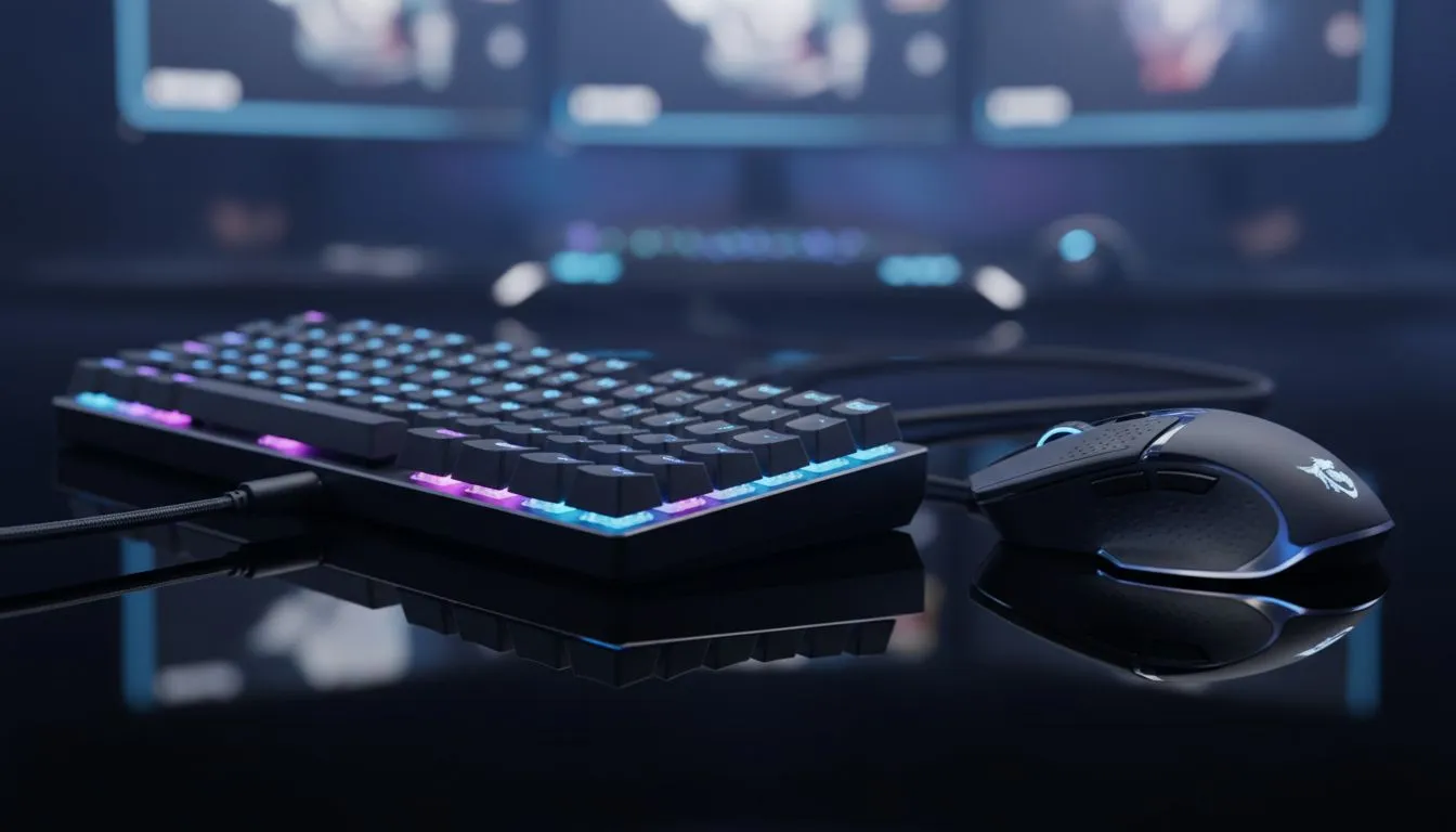 First Gaming Desk: Keyboard & Mouse