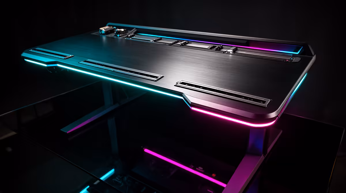 Stability vs accessory rails in gaming desks comparison