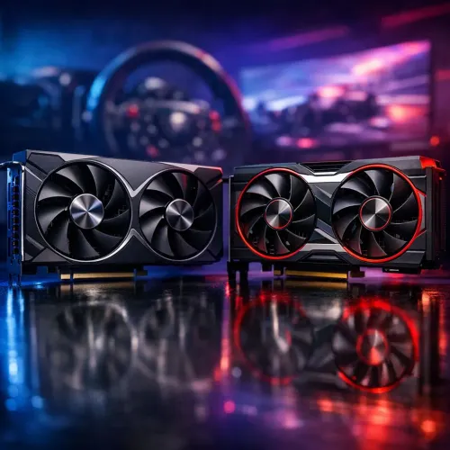 Starter Sim Racing GPU: RTX 5050 vs RX 9060 XT