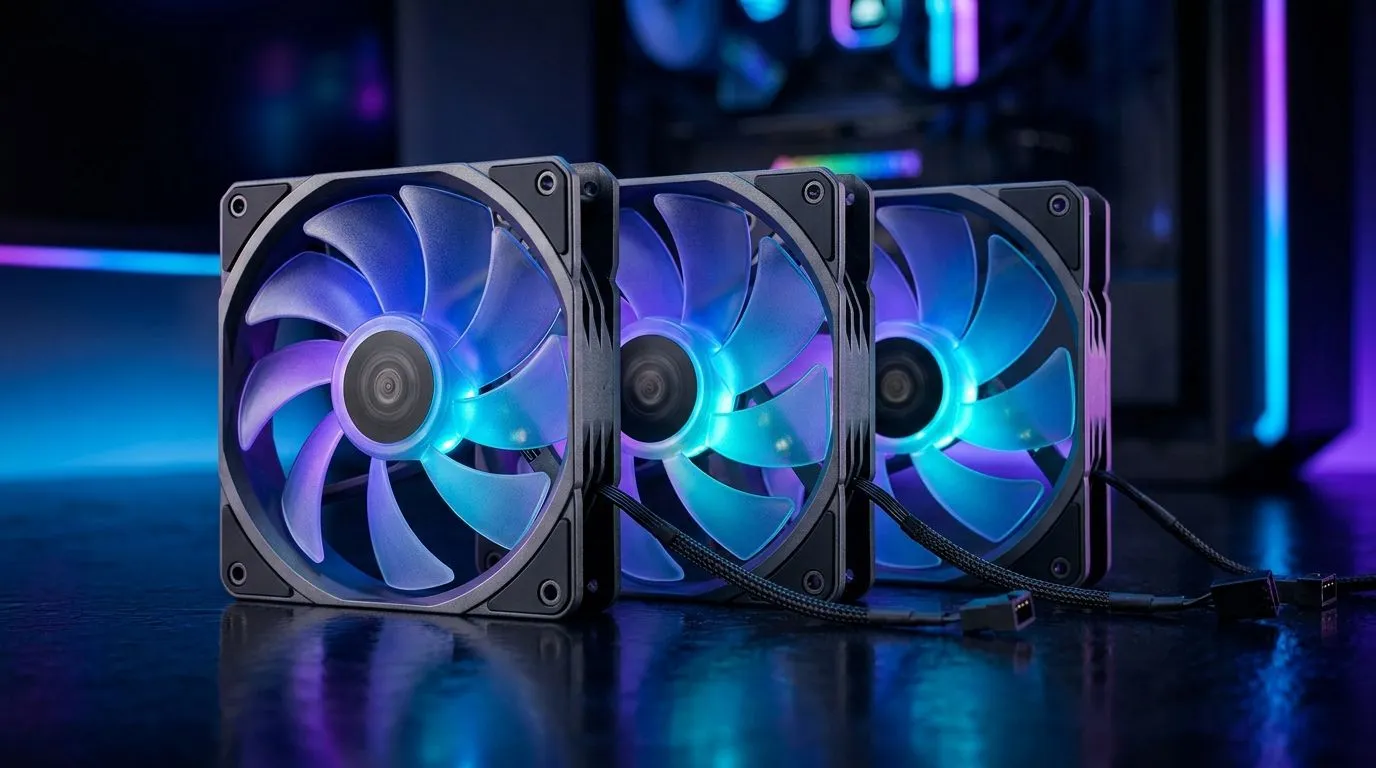 Install addressable RGB fans and sync with AURA