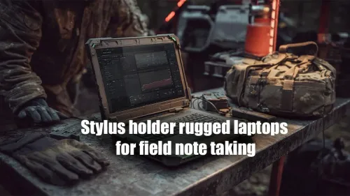 Rugged Laptops with Stylus Holder for Field Notes