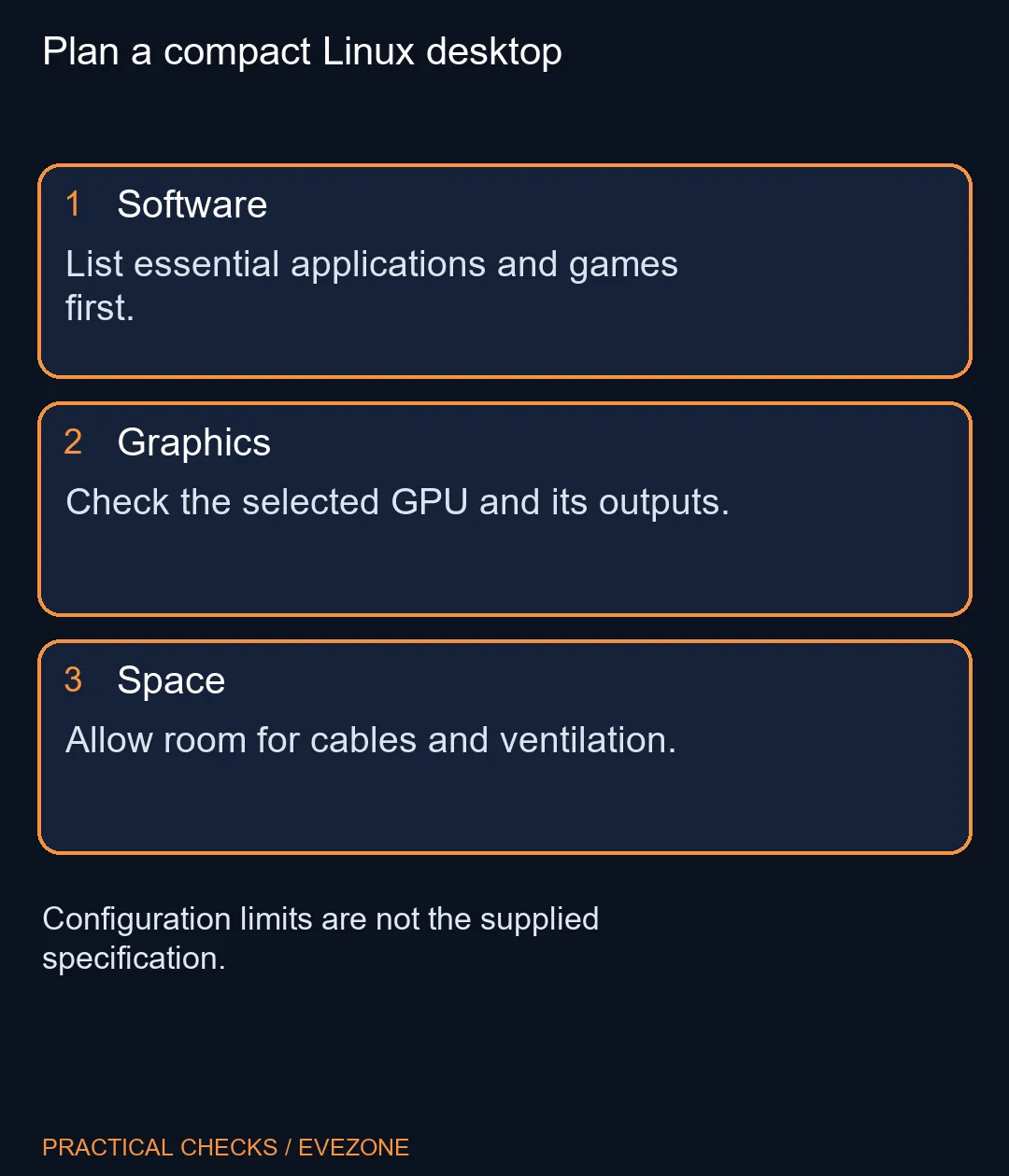 Plan a compact Linux desktop