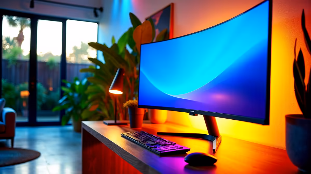 Curved Monitor Setup for a Townhouse in SA
