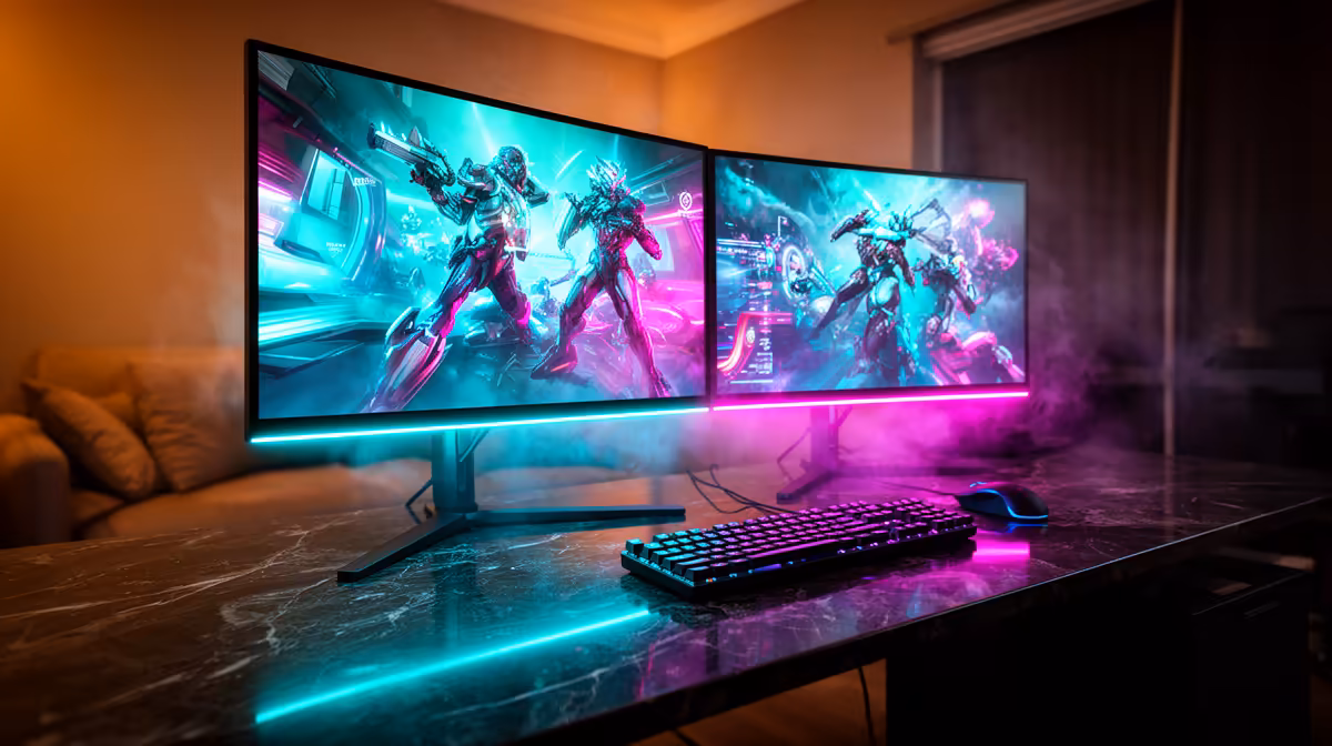 OLED Gaming Monitor Setup for a Small Flat in SA