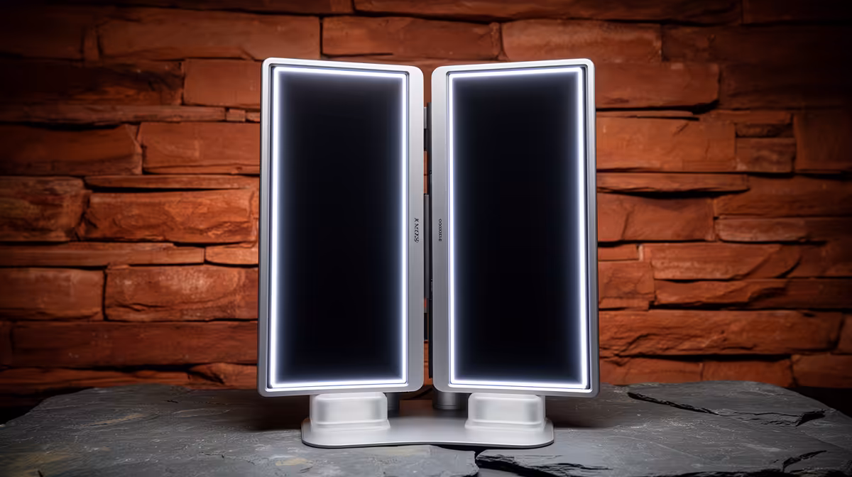 Vertical Monitor Setup for a Face-brick House in SA