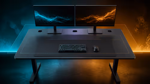 The Complete Guide to Large Gaming Desk Sizes, Monitor Space and Peripheral Layouts