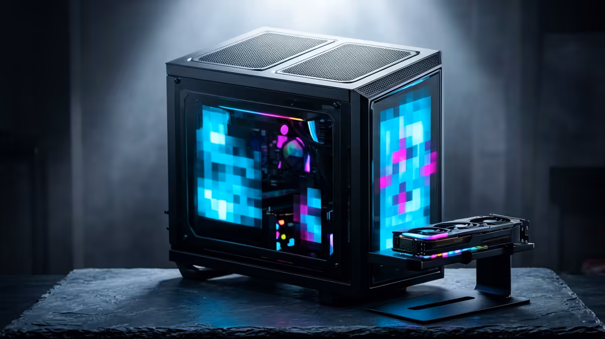 PC Case for Minecraft with shaders spec floor