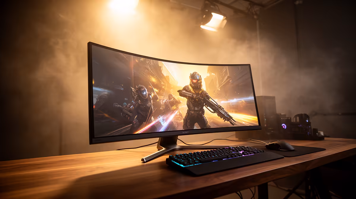 Curved Monitor for a Podcaster in SA